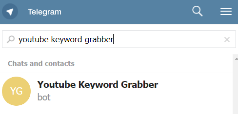 YouTube Keyword Grabber